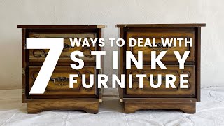 7 ways to get the STINK out of OLD FURNITURE!