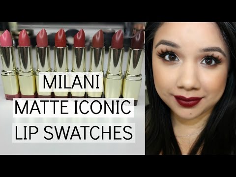 NEW 2017 Milani Moisture Matte Lipstick | Lip Swatches Video