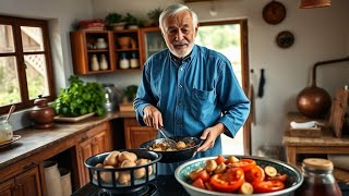 My father cooks😂🍲Delicious White Mushrooms / Easy Rustic Recipe