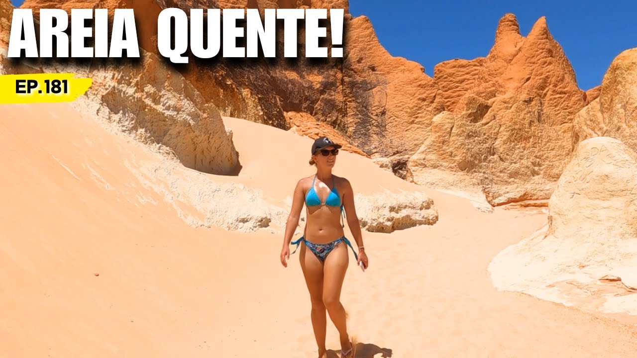 No LABIRINTO das Falésias em Morro Branco no Ceará, estava muito quente! |  Ep.181