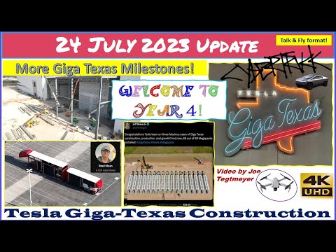 Support Facility Changes, 68/68 Megapacks & Big Deliveries! 24 July 2023 Giga Texas Update (08:35AM)