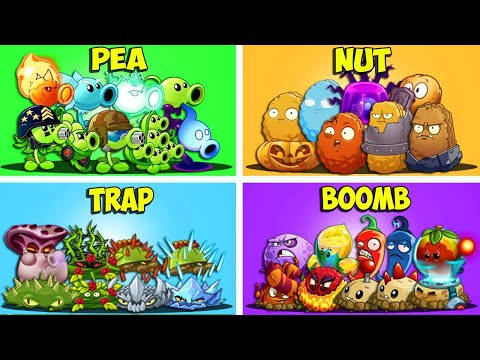 Tournament 8 Team Combines PEA x NUT x BOMB x TRAP - Who Will Win? - Pvz 2 Team Plant Battlez