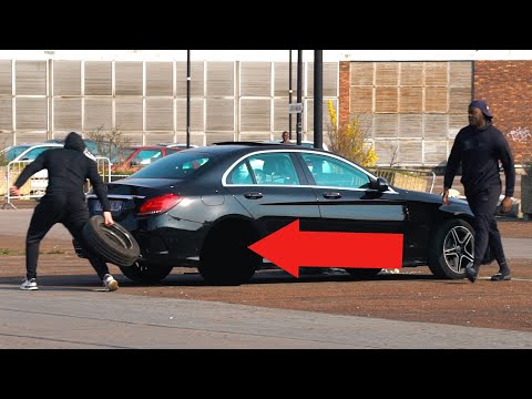 Voler la roue a des inconnue part 2 Prank (IbraTV)