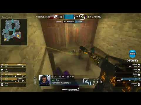Virtus.pro vs SK. byali breaks the defense with a triple kill Cbble. ESG Tour Mykonos 2017