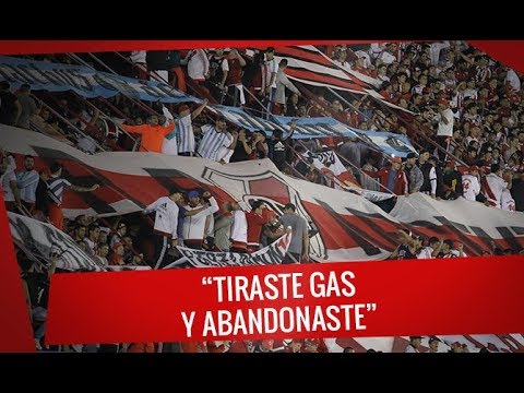 "River vs. San Lorenzo - "Tiraste gas y abandonaste" - A tres años del abandono" Barra: Los Borrachos del Tablón • Club: River Plate