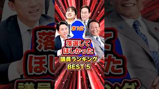 【政治ランキング】落選してほしかった議員ランキングBEST 5 #高市早苗 #政治 #高市 #消費税