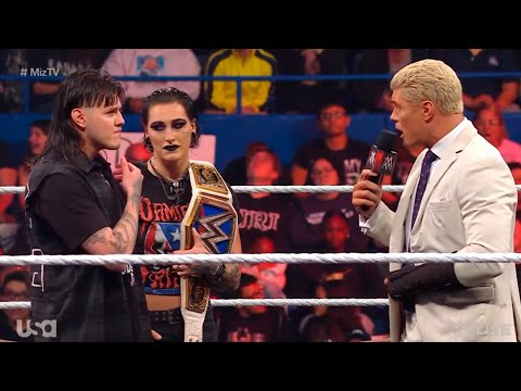 Dominik Mysterio slaps Cody Rhodes and hides behind Rhea Ripley - WWE RAW 6/5/2023