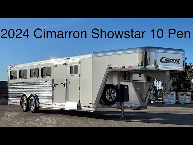 Preview image of 2024 Cimarron Showstar LX 10 Pen Livestock Trailer youtube video