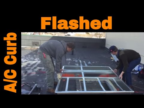 Flat Roof Curb Installation of an Air Conditioner