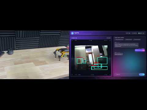 Demo: a Petoi quadruped finds a bottle