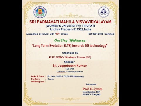 One Day Webinar on Long Term Evolution(LTE) Towards 5G Technology