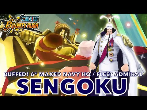6* MAXED Fleet Admiral SENGOKU(Buffed UP!) SS League Gameplay | One Piece Bounty Rush