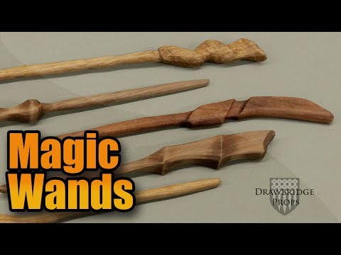 Making Magic Wands - How to make simple one piece wooden wizard wands