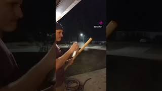 How to make a walking stick in 8 seconds.   #outdoors #walkingsticks #hiking #trails #camping