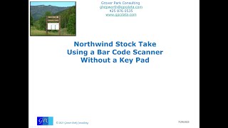 Northwind Stock Take Scan without a Key Pad