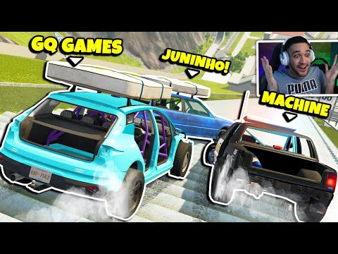 DESCENDO a ESCADARIA com CARROS CONSTRUÍDOS ALEATORIAMENTE! BeamNG.drive