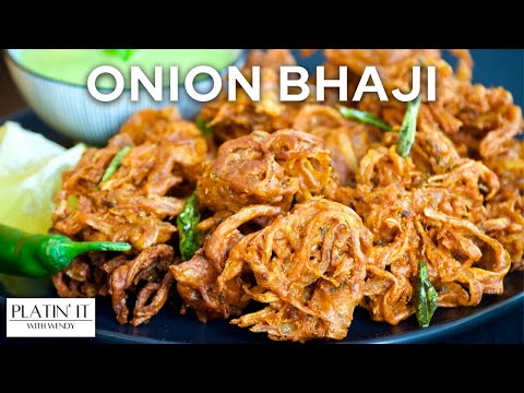 Bakwan Bawang Bombay Super Renyah dengan Chutney Hijau