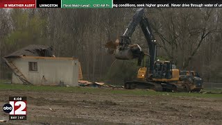 Demolition of Mundy Township neighborhood begins in megasite area