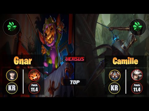 Roach GNAR (Top) [Grasp of the Undying] VS CAMILLE - Challenger KR Patch 11.4