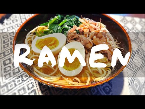 A Japanese man is cooking - Ramen (Japanese noodle soup)