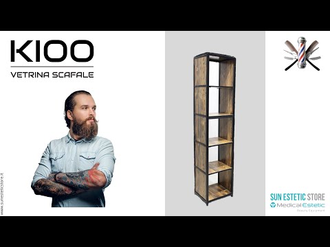 Kioo vetrina scafale per negozio parrucchiere maschile barbiere barber shop