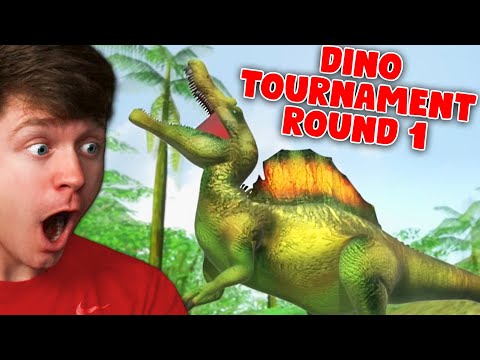 Reacting to GIANT DINOSAUR TOURNAMENT! (Round 1)