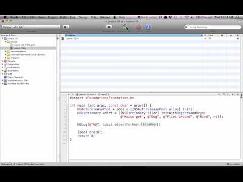 Objective-C on the Mac L10 - NSDictionary