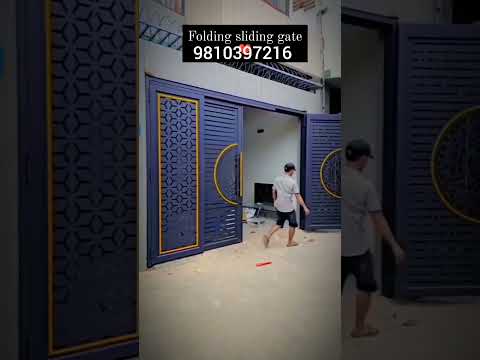 Folding sliding gates by Hibza sterling interiors pvt ltd #gatelookcraft #gate #foldinggates #profil