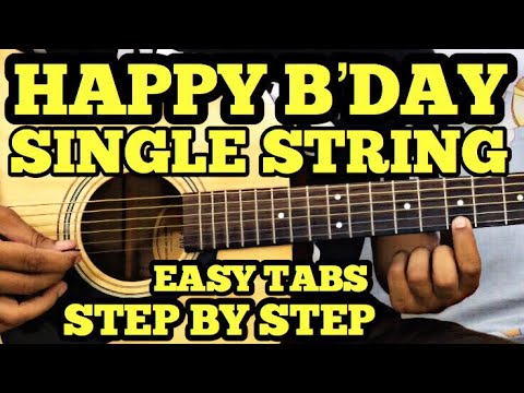 Happy Birthday Guitar Tutorial | Easy Guitar Lessons For Beginners - Single String Song Tabs Lesson