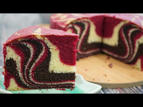 Kek Marble Red Velvet Double Coklat Yang Moist | Red Velvet Cake | MyDapur Panas