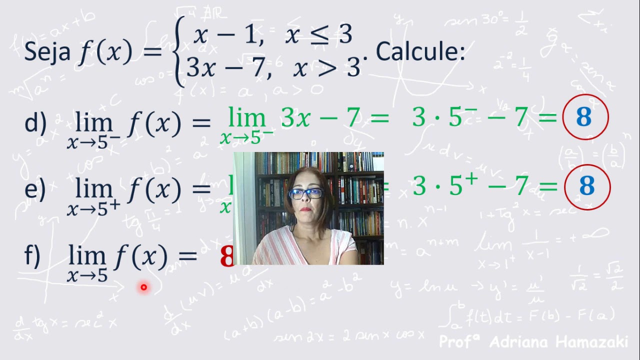 LIMITES LATERAIS - Resolução de Exercícios