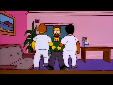 Simpsons - Flanders Dragged Off Kicking And Screaming (from "Hurricane Neddy")