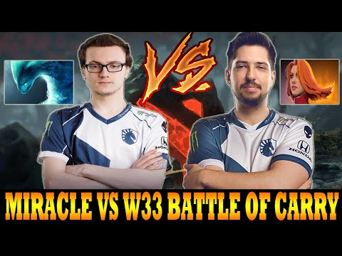 Miracle Morphling vs W33 Lina Battle Of Carries Midlane vs Offlane 7.23e Dota 2 Gameplay