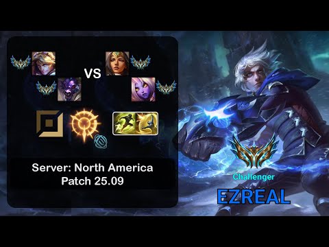 Ezreal ADC + Alistar vs Sivir + Soraka - NA Challenger - Patch 25.09