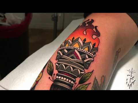 Miami Tattoo Bam Bam Traditional Torch Tattoo Video