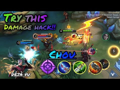 Chou Best Emblem & build (2023) Insane damage | ft.Rolling Thunder #mlbb #mlbbchou