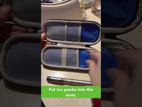 CareVego Compact Insulin Cooling Bag Traveling with 2 Ice Packs for Insulin Pens [6h-8h]