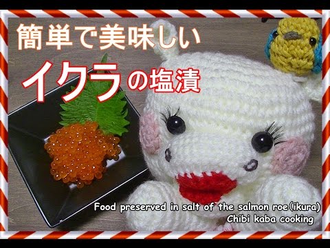 【簡単料理】鮭イクラの塩漬けHow to make Food preserved in salt of the salmon roe(ikura)