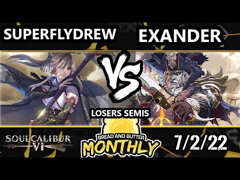 Bread and Butter 29 Losers Semis - Superflydrew (Setsuka) Vs. Exander (Cervantes) Soulcalibur VI
