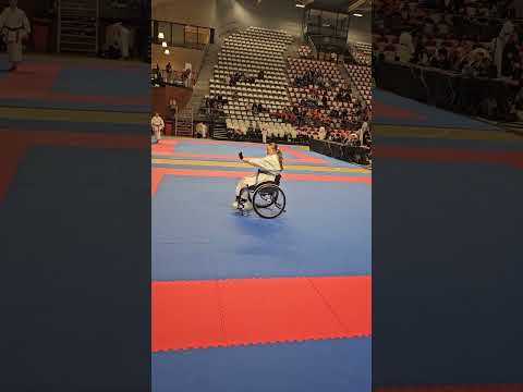 Petra Bierman doing Anan Dai at the Open Dutch Para Karate championship on 2 november 2024 in Almere