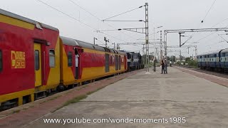 preview picture of video 'GY WDM3D 11372 Headed Tirupathi Kacheguda AC Double Decker Leaving Falaknuma.'