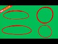 Green Screen Hand Drawn 4 animations effects of Red Circle/Highlighter/Marker | 4K | Global kreators