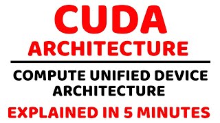 CUDA Architecture ll Parallel Computing ll Explained in Hindi