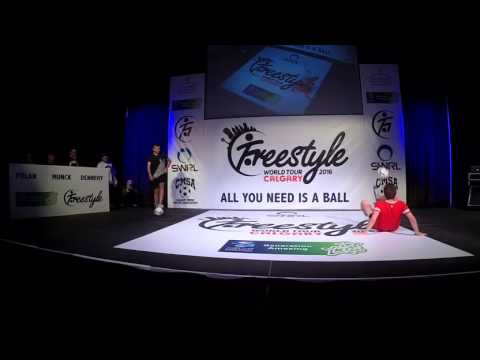 Erlend(Norway) vs Mikolaj(Poland) top 16 - Freestyle Football World Tour 2016