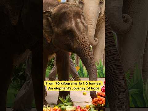 From 76 kilograms to 1.6 tonnes: An Asian elephant's journey of hope
