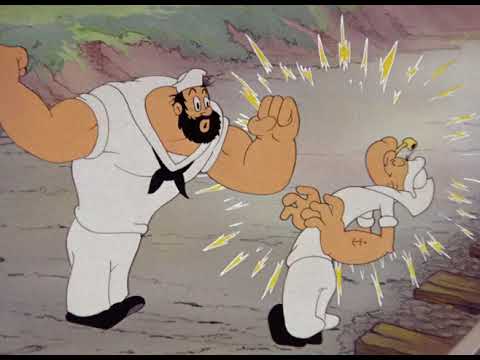 Bluto destroying Popeye (Popeye the Sailor Man - "For Better or Nurse")