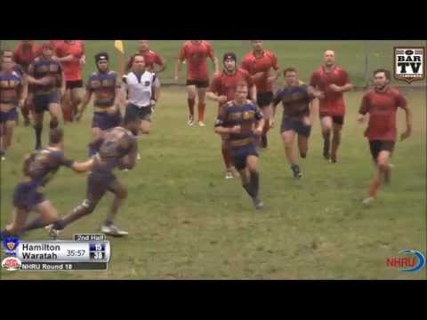 2014 NHRU Round 18 Premier 1 Highlights - Hamilton v Waratah