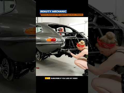 Restores Abandoned 1961 Jaguar E-Type Series 1 Roadster #beautymechanic #motorcycle #restoration