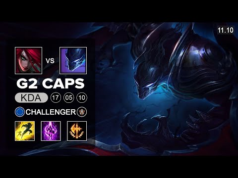 G2 Caps Nocturne Mid vs Katarina - EUW Challenger Patch 11.10
