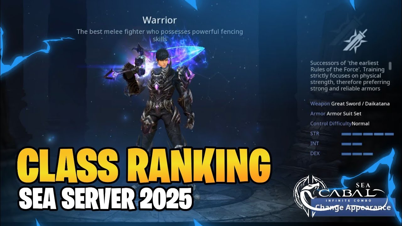 CLASS RANKING IN CABAL INFINITE COMBO SEA 2025 🔥